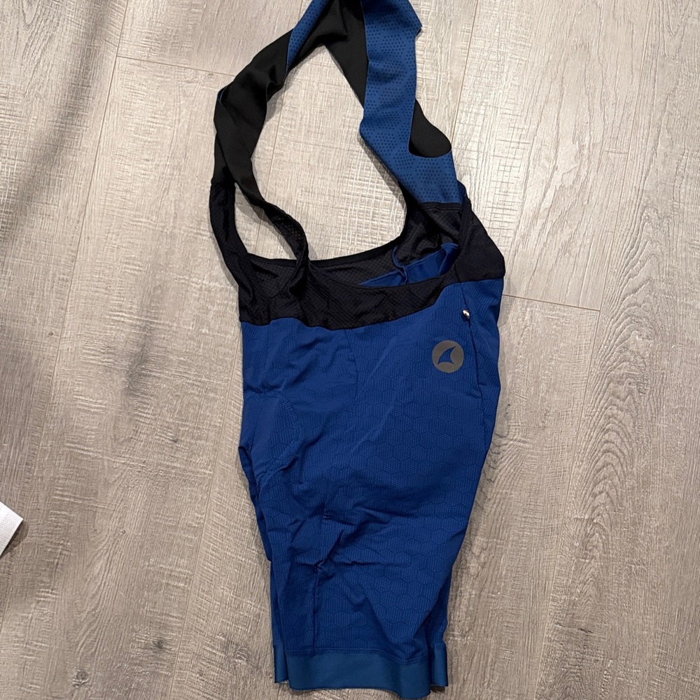 Pactimo Me’s Summit Stratos Blue and Black Cycling Bib Shorts